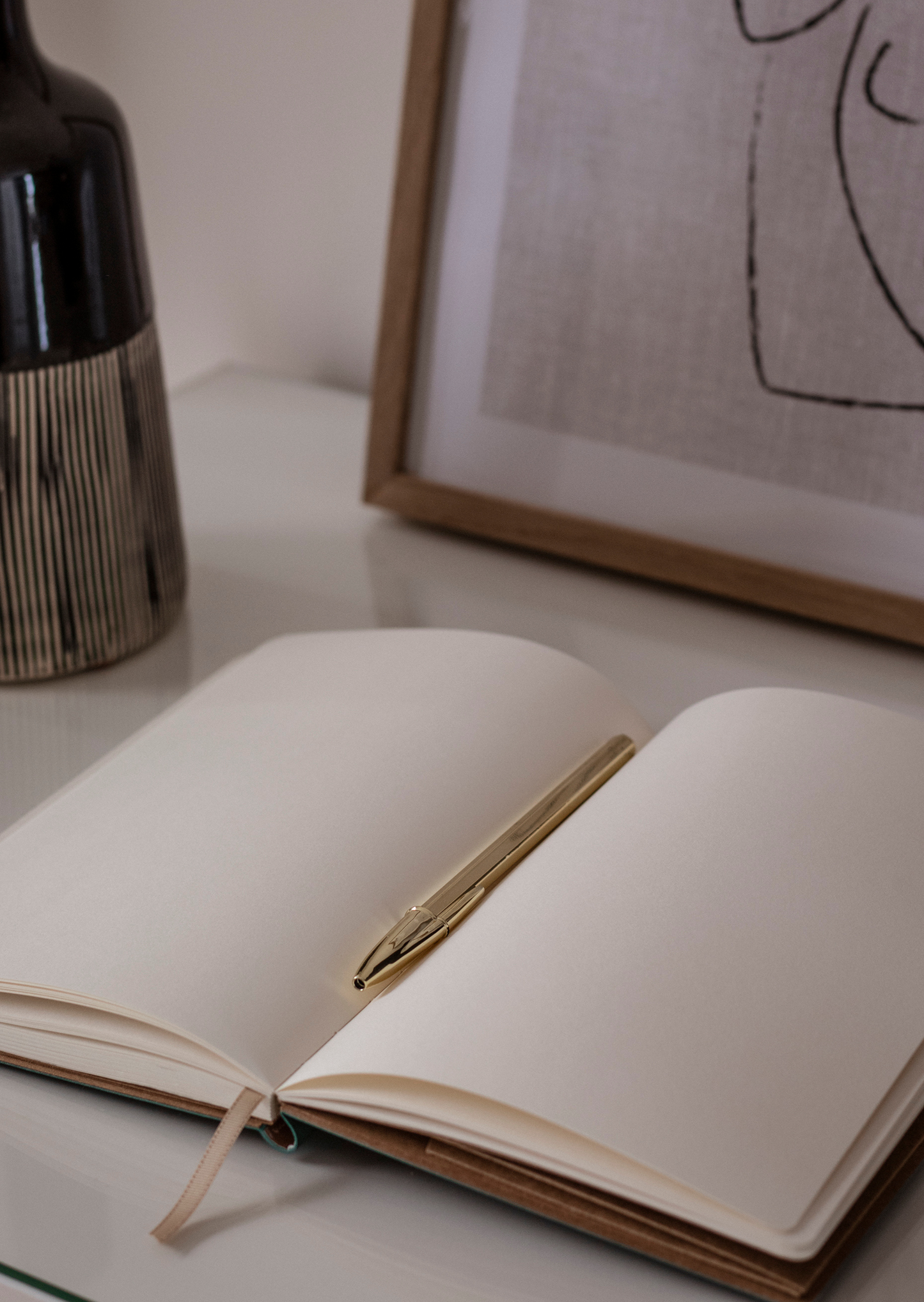 handmade vegan leather journal blank