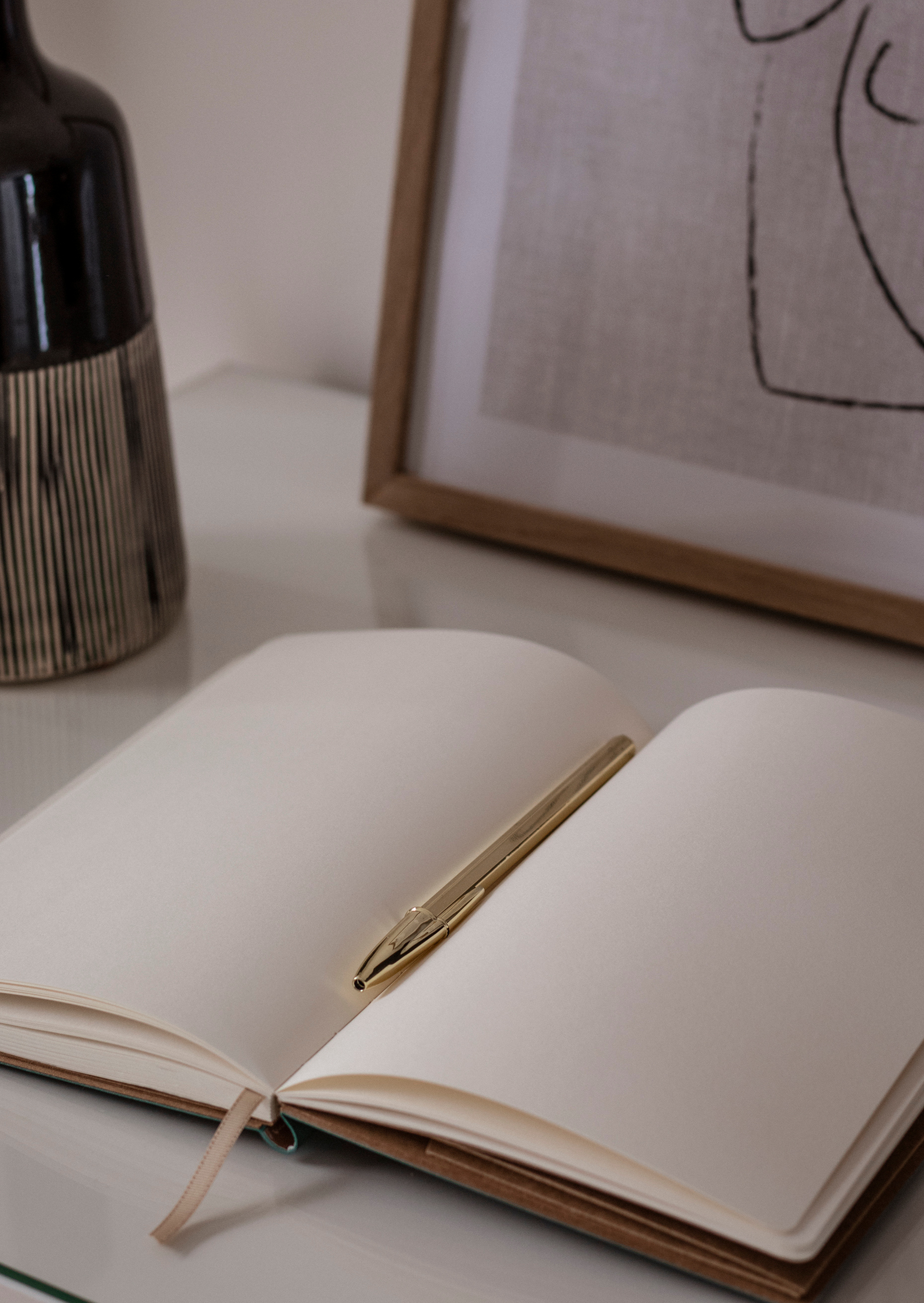 handmade vegan leather journal blank