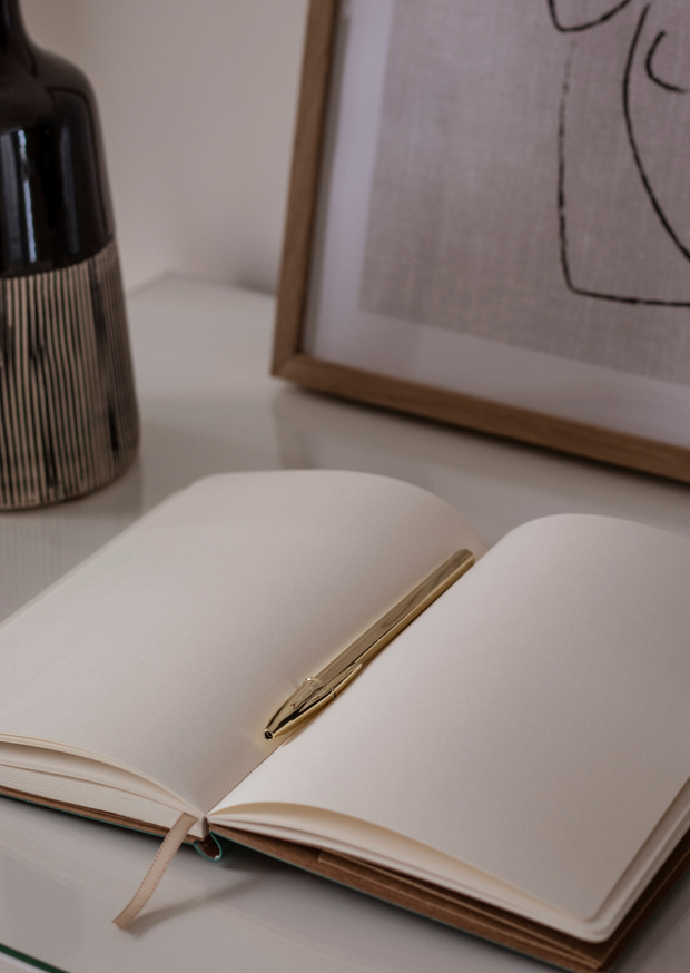 handmade vegan leather journal blank