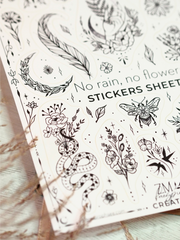 No Rain, No Flowers (Sticker Sheet)